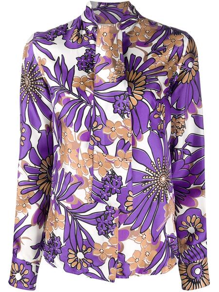 блузка с завязками на воротнике и цветочным принтом Victoria Beckham 1509619554