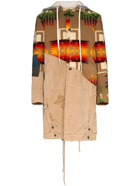 пальто 50/50 Navajo с капюшоном и узором GREG LAUREN 1443209051
