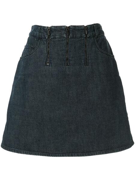 джинсовая юбка с молниями Chanel Pre-Owned 146356355156