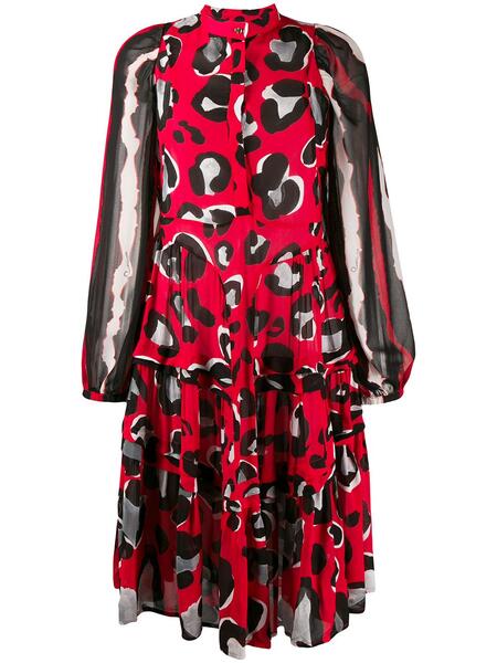 расклешенное платье с леопардовым принтом Cavalli Class 144166765248