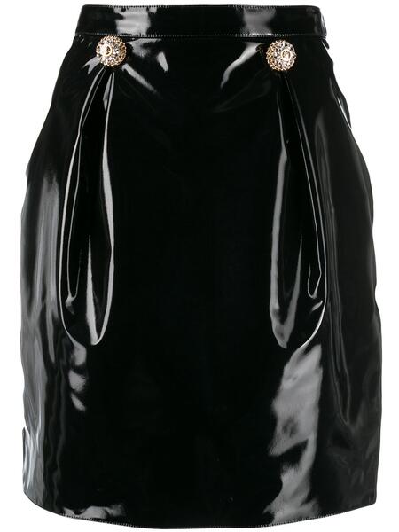 юбка мини из искусственной кожи Versace 141142155250