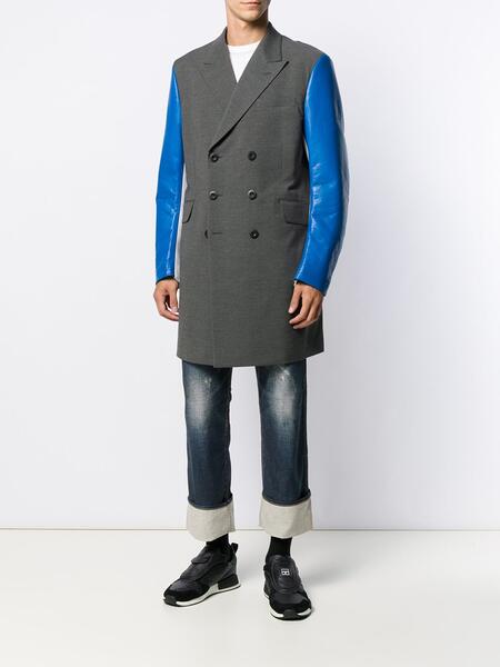 пальто с контрастными рукавами Junya Watanabe MAN 1434032377