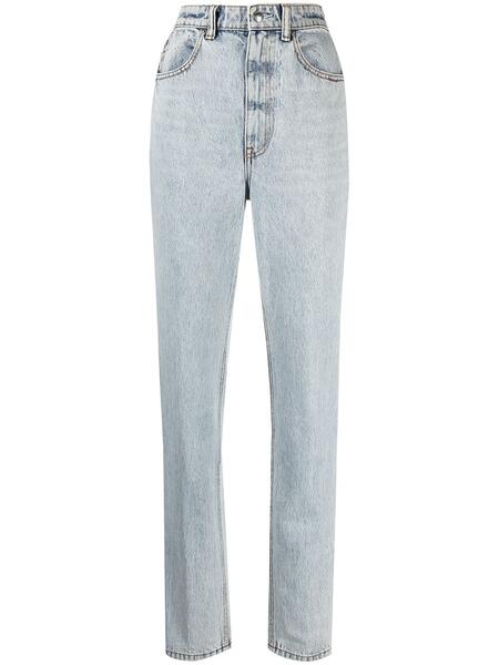 прямые джинсы с завышенной талией и лампасами Alexander Wang 163232095054