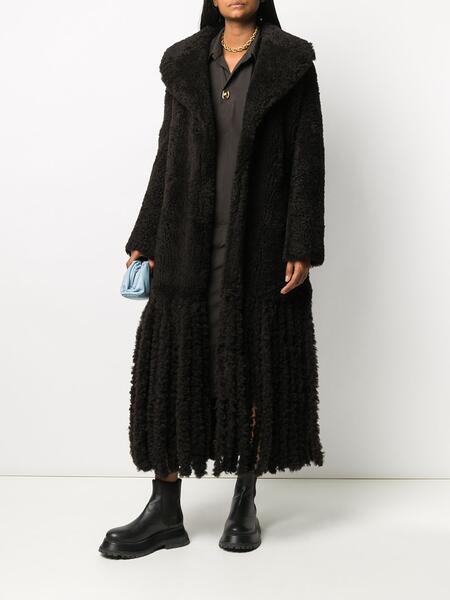 длинное фактурное пальто Bottega Veneta 158391045248