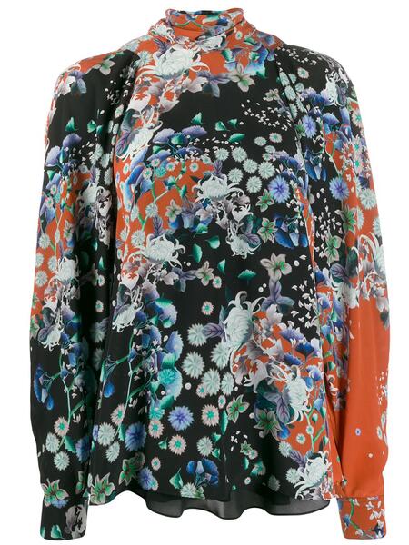 блузка с цветочным принтом и высоким воротником Givenchy 145344675156
