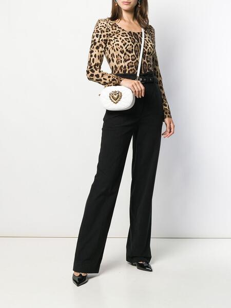 блузка с леопардовым принтом Dolce&Gabbana 142187375250
