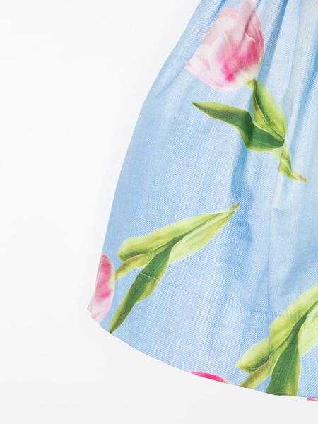 юбка мини с цветочным принтом Monnalisa 1500474556