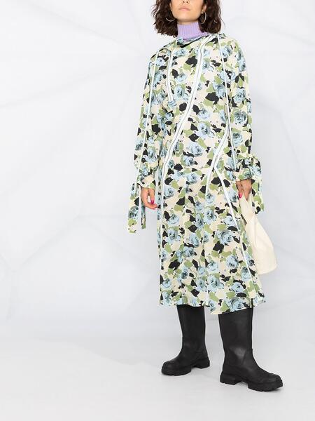 платье с капюшоном и цветочным принтом Kenzo 159594465154