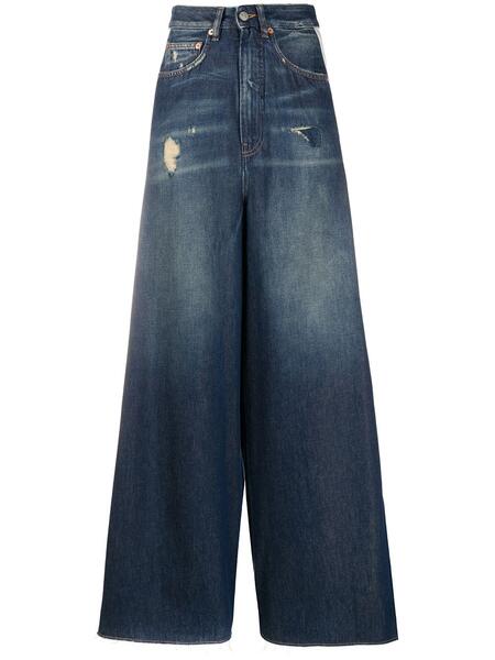 широкие джинсы с лампасами MM6 Maison Margiela 153222675154