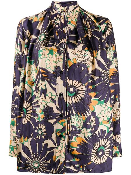 блузка с цветочным принтом Victoria Beckham 1573929654