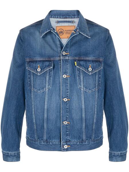 джинсовая куртка с графичным принтом DOUBLET 163295098876