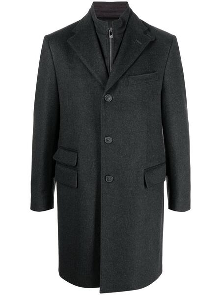 фактурное пальто с карманами Corneliani 159989725348