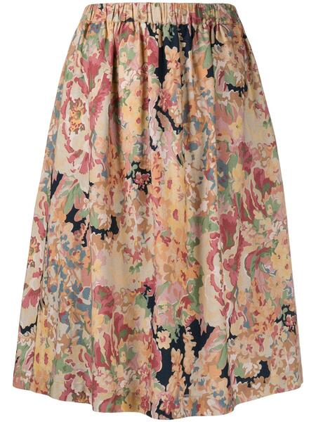 юбка А-силуэта с цветочным принтом Ymc 15898519888883