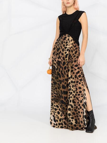 длинное платье с леопардовым принтом Just Cavalli 161155585248