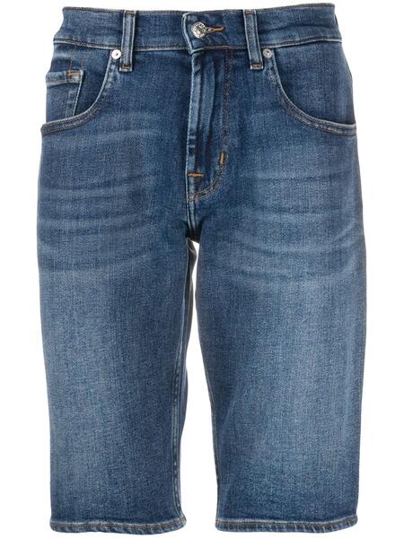 джинсовые шорты узкого кроя 7 for all mankind 151455585057