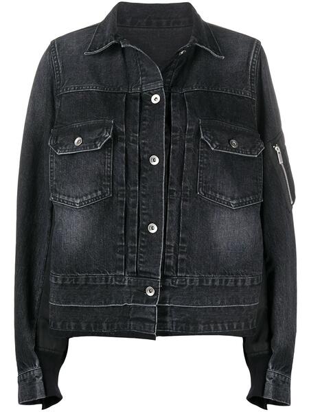 джинсовая куртка со вставками SACAI 1560673351
