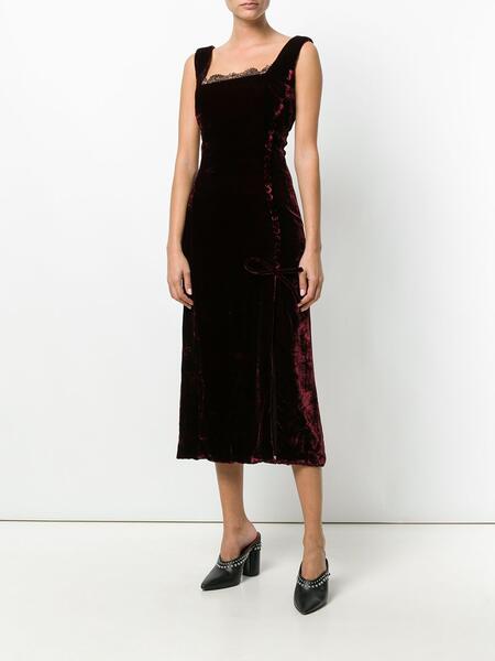 бархатное платье без рукавов pre-owned Christian Dior 124111115156