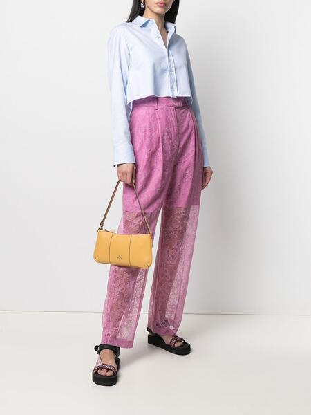 прозрачные брюки с цветочным принтом MSGM 161538495252
