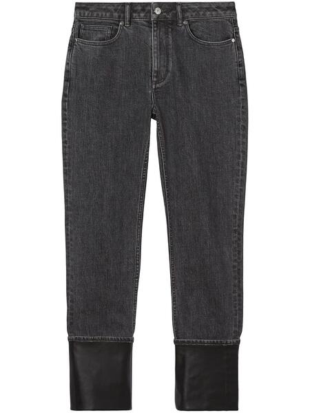 джинсы с контрастными манжетами и подворотами Burberry 161144925053