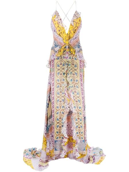 длинное платье с цветочным принтом Etro 162724135250