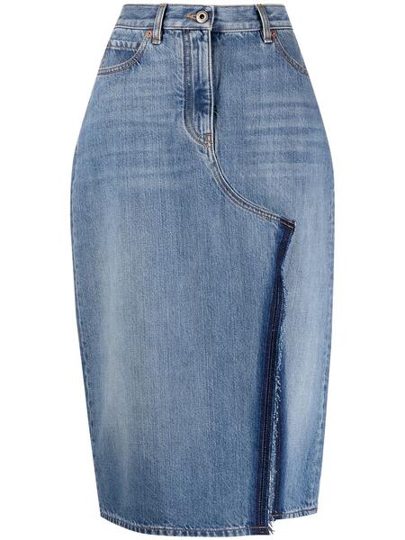 джинсовая юбка с разрезом Valentino 164412515248