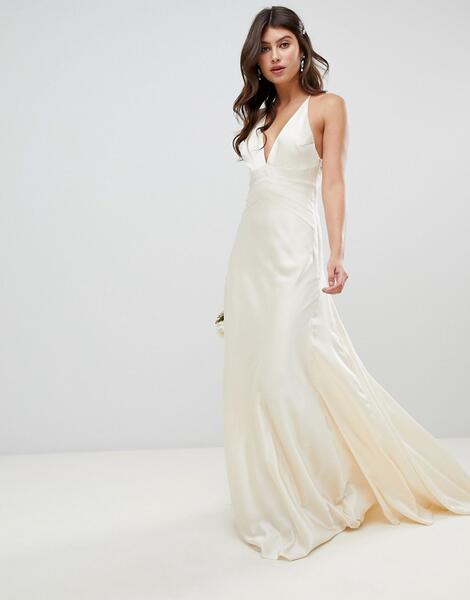 Свадебное платье со шлейфом -Белый ASOS Edition 7655756