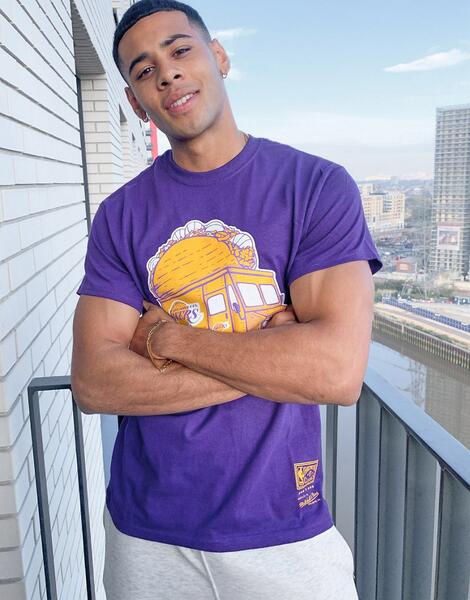 Фиолетовая футболка с грузовиком-тако LA Lakers NBA -Фиолетовый Mitchell & Ness 10850269