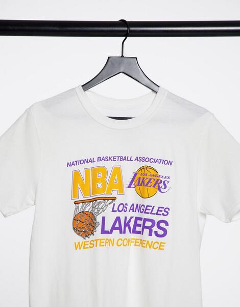 Белая футболка NBA L.A Lakers-Белый Mitchell & Ness 10850253
