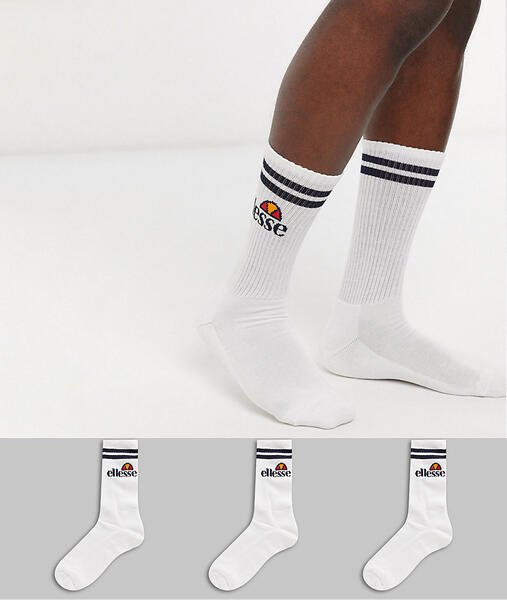 Набор из 3 пар мужских белых спортивных носков -Белый Ellesse 9971660