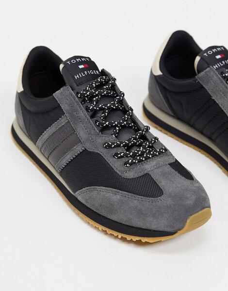 Черные кроссовки для бега в стиле ретро с логотипом сбоку -Черный Tommy Hilfiger 10506111