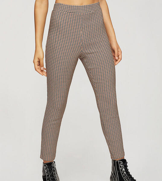 Коричневые брюки из ткани бенгалин Petite (от комплекта)-Коричневый цвет Miss Selfridge 10901847