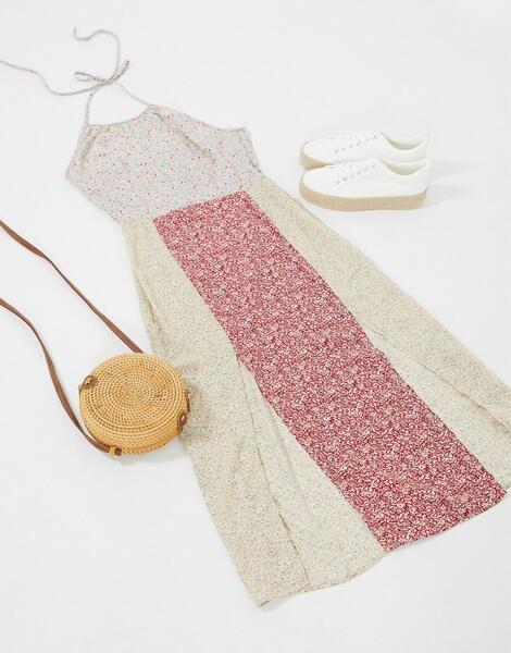 Платье мини с цветочным принтом -Многоцветный LOLA MAY 10100237