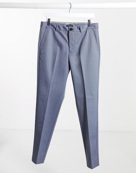 Синие узкие брюки с принтом -Синий SELECTED 10086335