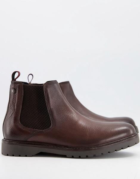Коричневые кожаные ботинки челси Аnvil-Коричневый цвет Base London 10180256