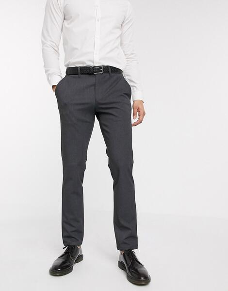 Серые узкие стретчевые брюки -Серый SELECTED 9527675