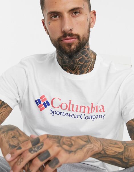 Белая базовая футболка с логотипом CSC-Белый Columbia 10361900