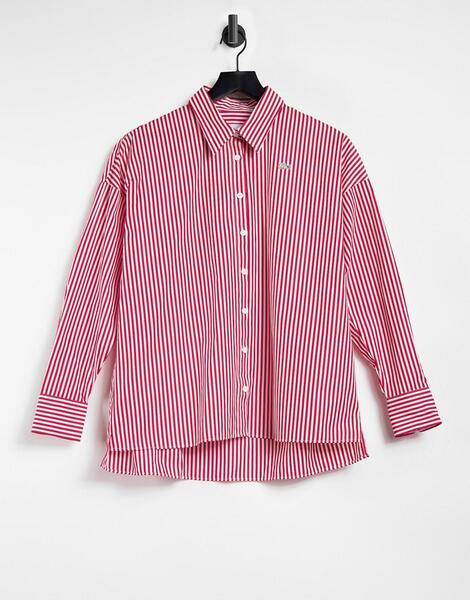 Красная многоцветная свободная рубашка на пуговицах -Многоцветный Lacoste 11222082