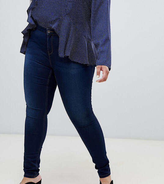 Синие моделирующие джинсы скинни -Синий Vero Moda Curve 7642011