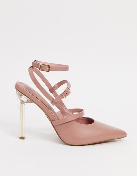 Туфли на высоком каблуке с острым носком -Розовый ASOS DESIGN 9568521
