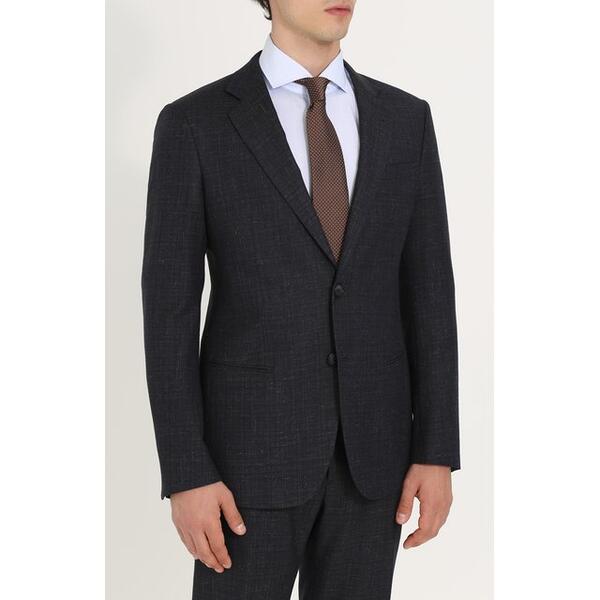 Шерстяной костюм с пиджаком на двух пуговицах Giorgio Armani 2274557