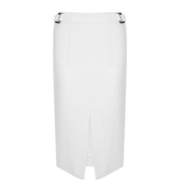 Однотонная шерстяная юбка с разрезом Tom Ford 4261095
