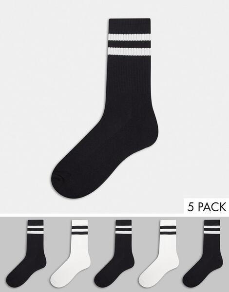 Комплект из 5 пар черных носков River Island-Черный цвет River Island 11269780