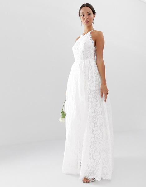 Кружевное свадебное платье макси -Белый ASOS Edition 8036282