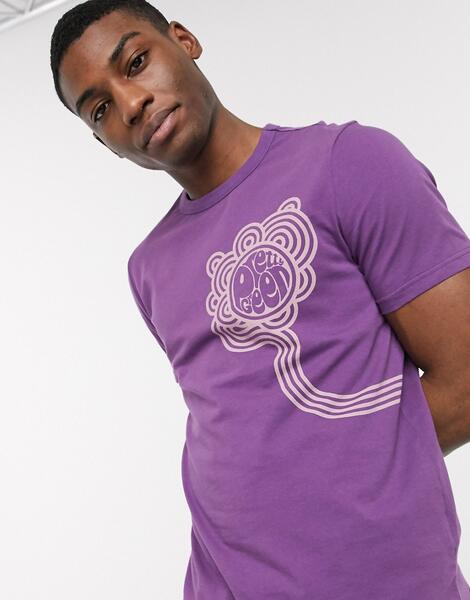 Фиолетовая футболка с логотипом -Фиолетовый Pretty Green 9754726