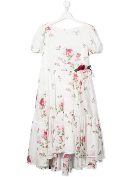 ярусное платье с цветочным принтом Monnalisa 1650730583