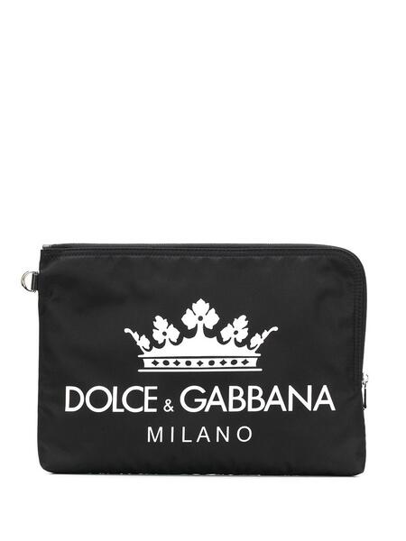 клатч с принтом логотипа Dolce&Gabbana 13082492636363633263