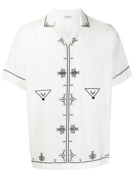 рубашка с вышивкой Yves Saint Laurent 152710105248