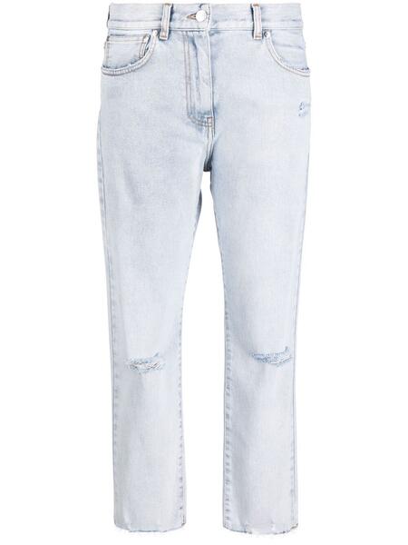 укороченные джинсы с прорезями MSGM 166042295248