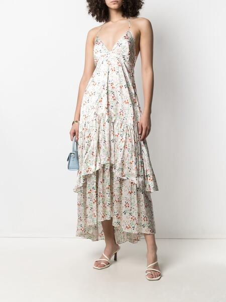 ярусное платье с вырезом халтер и цветочным принтом L'Autre Chose 164821375248