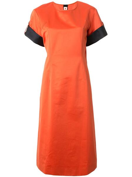 платье прямого кроя с контрастными вставками Marni 148442325248